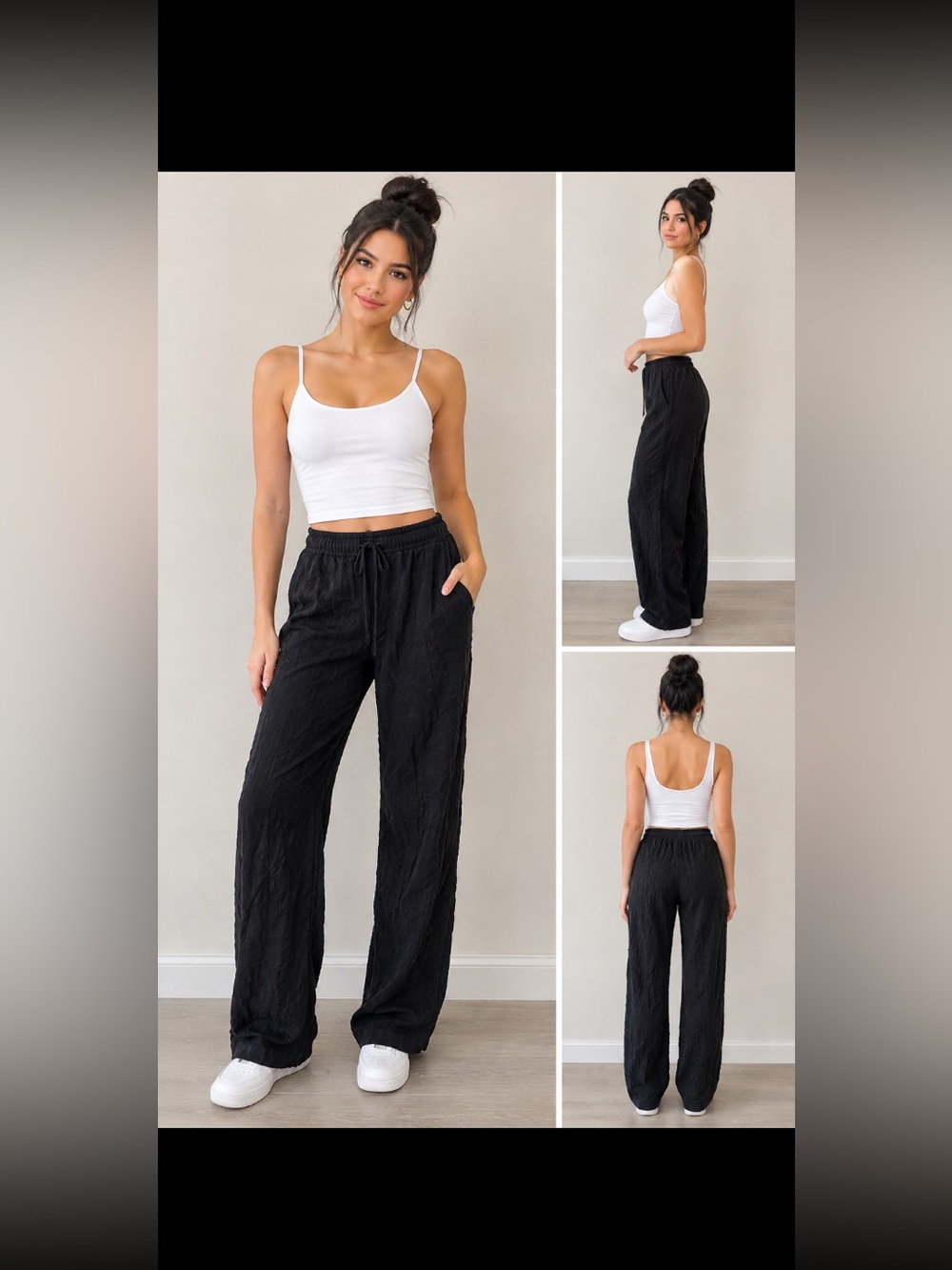 Gap pull on wide leg pant size s